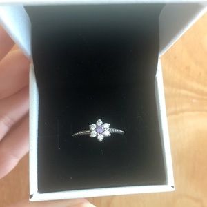 Pandora Purple Flower Ring
